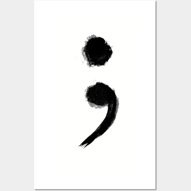 Semicolon Wall Art by Lil-Salt